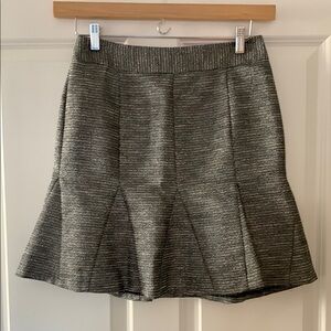 Banana Republic Gray Pleated Mini Skirt Fit and Flare